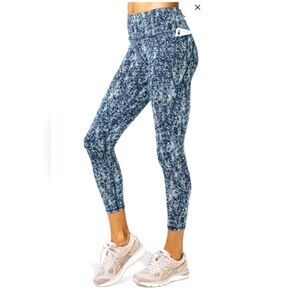 Sweaty Betty Power 7/8 Legging Beetle Blue Herringbone